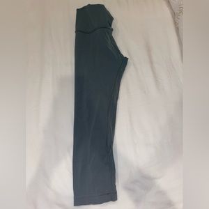 Olive green lululemon align cropped leggings. Size 6.